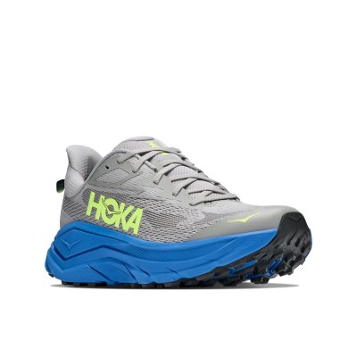 HOKA CHALLENGER 8 GRIS AZUL ZAPATILLAS MIXTAS HOMBRE VISTA LATERAL,ARISTARUN