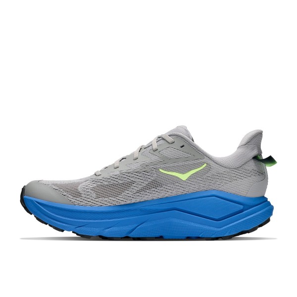 HOKA CHALLENGER 8 GRIS AZUL ZAPATILLAS MIXTAS HOMBRE VISTA INTERIOR,ARISTARUN