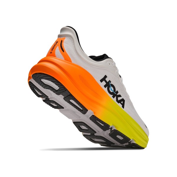 HOKA BONDI 9 BLANCO NEON ZAPATILLAS RUNNING HOMBRE VISTA ANTERIOR,ARISTARUN