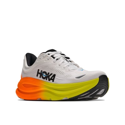 HOKA BONDI 9 BLANCO NEON ZAPATILLAS RUNNING HOMBRE VISTA LATERAL,ARISTARUN