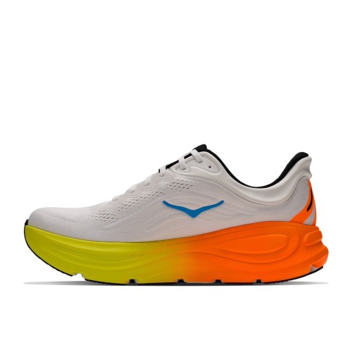 HOKA BONDI 9 BLANCO NEON ZAPATILLAS RUNNING HOMBRE VISTA INTERIOR,ARISTARUN