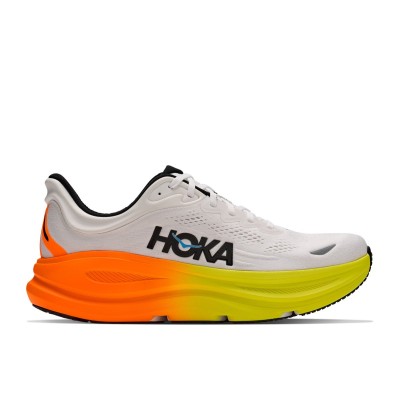 HOKA BONDI 9 BLANCO NEON ZAPATILLAS RUNNING HOMBRE VISTA LATERAL,ARISTARUN 2