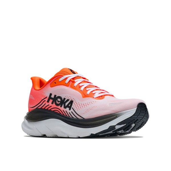 HOKA CLIFTON 11 NEON TANGERINE ZAPATILLAS RUNNING HOMBRE VISTA LATERAL,ARISTARUN