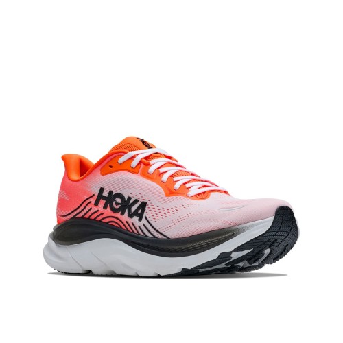 HOKA CLIFTON 11 NEON TANGERINE ZAPATILLAS RUNNING HOMBRE VISTA LATERAL,ARISTARUN