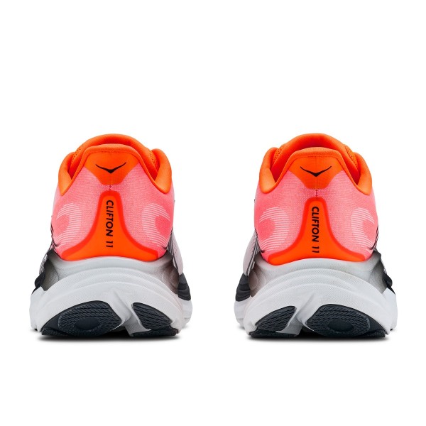 HOKA CLIFTON 11 NEON TANGERINE ZAPATILLAS RUNNING HOMBRE VISTA ANTERIOR,ARISTARUN