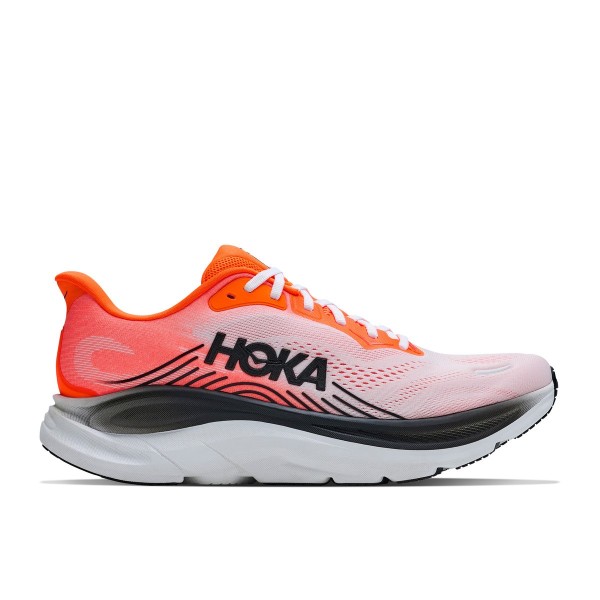 HOKA CLIFTON 11 NEON TANGERINE ZAPATILLAS RUNNING HOMBRE VISTA EXTERIOR,ARISTARUN