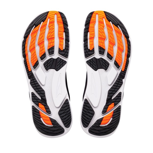 ALTRA FWD VIA 2 NEGRO NARANJA ZAPATILLAS ASFALTO HOMBRE VISTA SUELA PAREJA, ARISTARUN