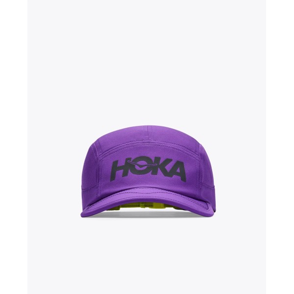 HOKA GORRA RUN MORADO VISTA FRONTAL, ARISTARUN