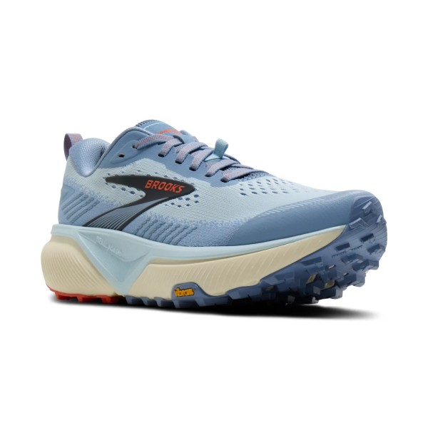 BROOKS CASCADIA 20 AZUL CLARO ZAPATILLAS TRAIL MUJER VISTA LATERAL,ARISTARUN