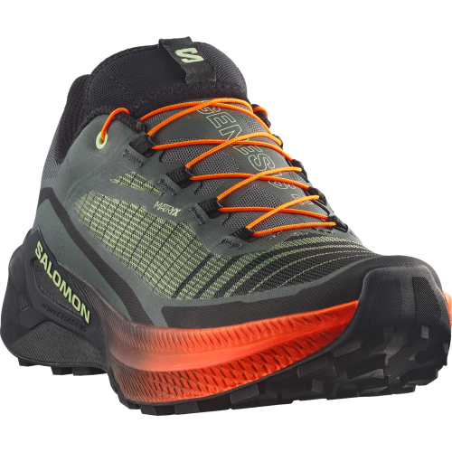 SALOMON GENESIS 2 NEGRO NARANJA ZAPATILLAS TRAIL HOMBRE VISTA PERFIL, ARISTARUN