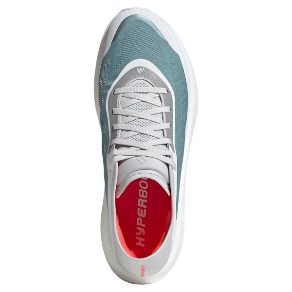 ADIDAS HYPERBOOST RUN BLANCO VERDE ZAPATILLAS RUNNING HOMBRE VISTA SUPERIOR,ARISTARUN