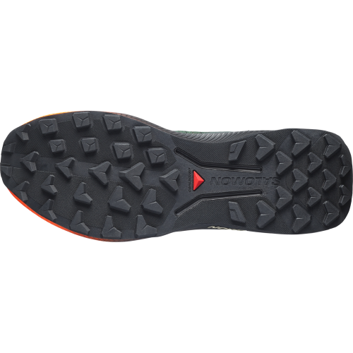 SALOMON GENESIS 2 NEGRO NARANJA ZAPATILLAS TRAIL HOMBRE VISTA SUELA, ARISTARUN