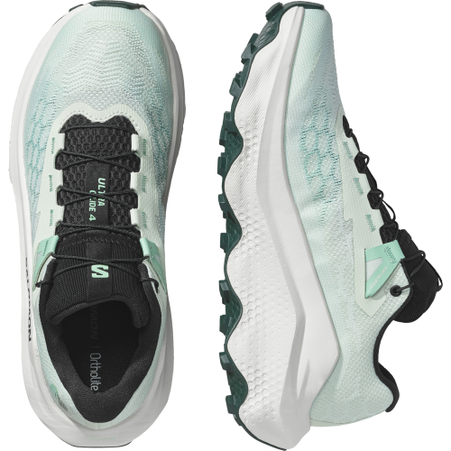 SALOMON ULTRA GLIDE 4 VERDE ZAPATILLAS TRAIL MUJER VISTA PAREJA, ARISTARUN