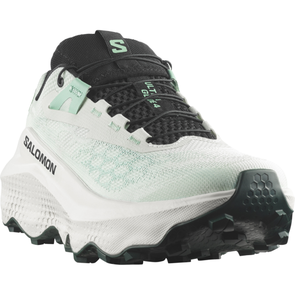 SALOMON ULTRA GLIDE 4 VERDE ZAPATILLAS TRAIL MUJER VISTA FRONTAL, ARISTARUN