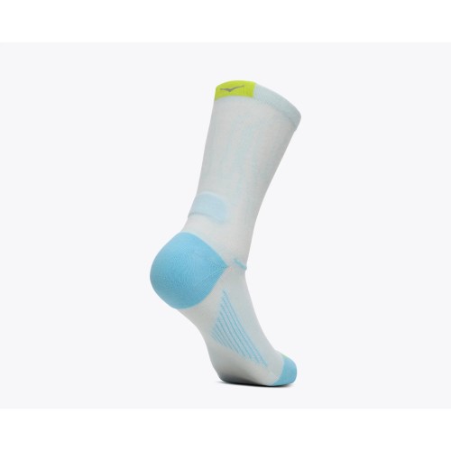 HOKA CALCETINES CLIFTON CREW RUN AZUL UNISEX VISTA TRASERA PERFIL, ARISTARUN