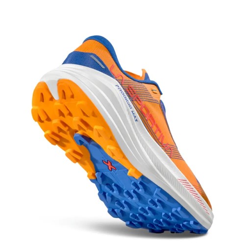 LA SPORTIVA PRODIGIO MAX AZUL NARANJA ZAPATILLAS TRAIL HOMBRE VISTA TRASERA,ARISTARUN