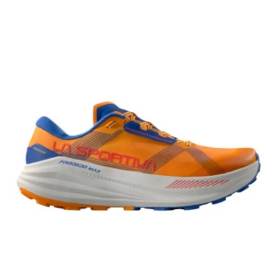 LA SPORTIVA PRODIGIO MAX AZUL NARANJA ZAPATILLAS TRAIL HOMBRE VISTA LATERAL,ARISTARUN 2