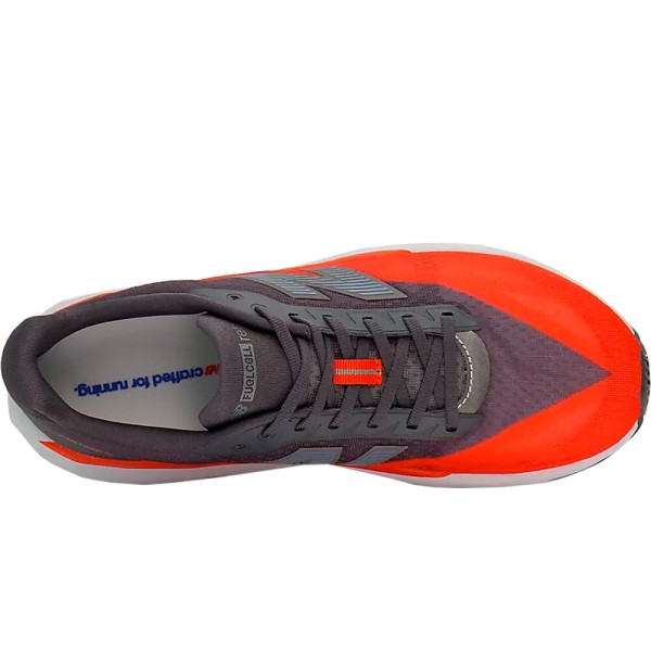 NEW BALANCE FUELCELL REBEL V5 GRAY RED RUNNING SHOES MEN