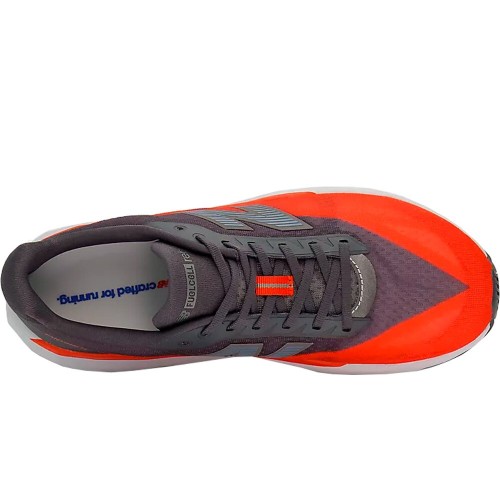 NEW BALANCE FUELCELL REBEL V5 GRIS ROJO ZAPATILLAS RUNNING HOMBRE VISTA SUPERIOR, ARISTARUN