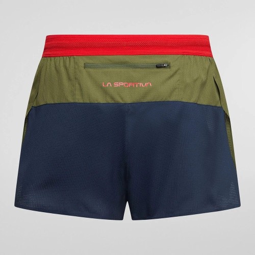 LA SPORTIVA PURE 3 VERDE ROJO PANTALONES CORTOS HOMBRE VISTA ANTERIOR,ARISTARUN