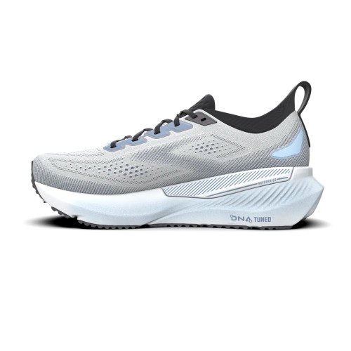 BROOKS GLYCERIN GTS 23 BLANCO AZUL ZAPATILLAS RUNNING HOMBRE VISTA LATERAL INTERNA, ARISTARUN