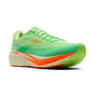 BROOKS GHOST AMP VERDE NARANJA ZAPATILLAS RUNNING HOMBRE VISTA LATERAL,ARISTARUN