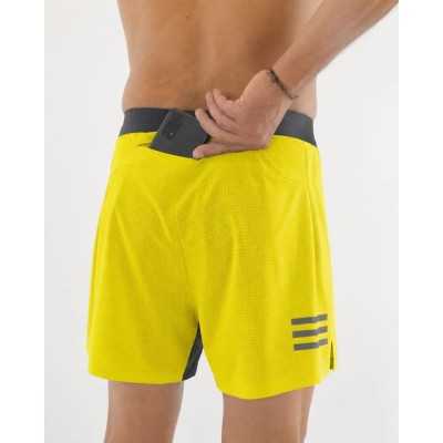 PIMIENTO NEGRO PANTALONES RUNNING AMARILLO UNISEX VISTA LATERAL, ARISTARUN 2
