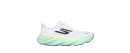 SKECHERS AERO BURST BLANCO LIMA ZAPATILLAS RUNNING MUJER