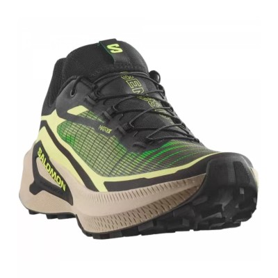 SALOMON GENESIS 2 BLACK LIME TRAIL SHOES MEN 2