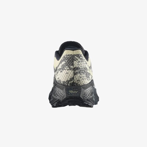 ZAPATILLAS SALOMON AERO GLIDE 4 GRAVEL BLACK LIME HOMBRE VISTA TRASERA,ARISTARUN