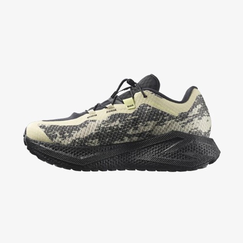 ZAPATILLAS SALOMON AERO GLIDE 4 GRAVEL BLACK LIME HOMBRE VISTA INTERIOR,ARISTARUN