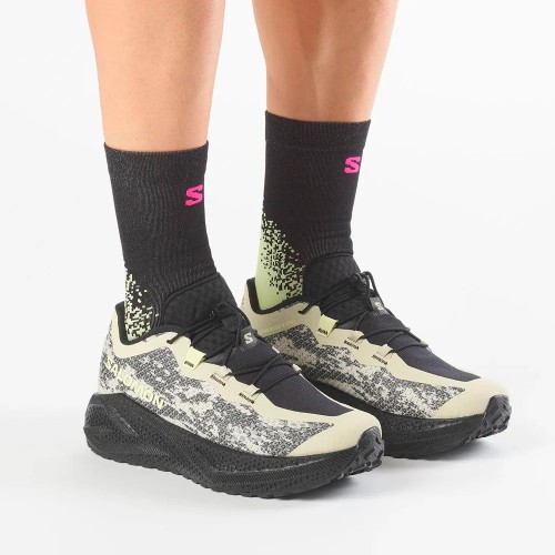 ZAPATILLAS SALOMON AERO GLIDE 4 GRAVEL BLACK LIME HOMBRE,ARISTARUN