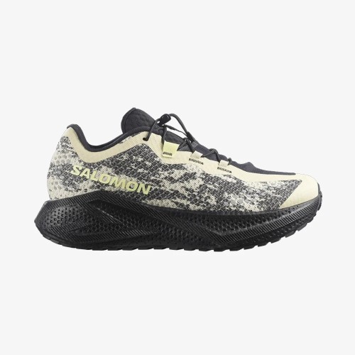 ZAPATILLAS SALOMON AERO GLIDE 4 GRAVEL BLACK LIME HOMBRE VISTA EXTERIOR,ARISTARUN