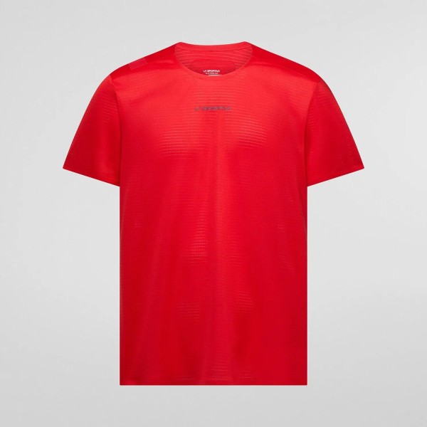 LA SPORTIVA PURE ROJO CAMISETA MANGA CORTA HOMBRE VISTA FRONTAL,ARISTARUN