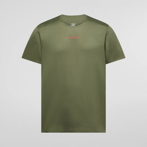 LA SPORTIVA PURE VERDE ROJO CAMISETA MANGA CORTA HOMBRE,ARISTARUN