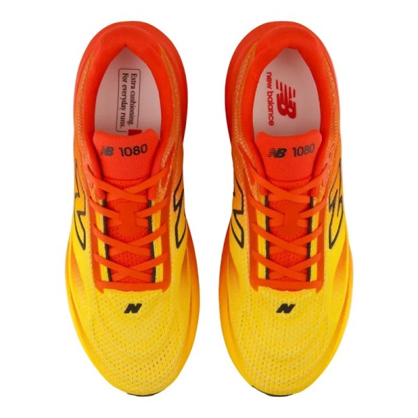 NEW BALANCE 1080 V15 ROJO NARANJA ZAPATILLAS RUNNING HOMBRE