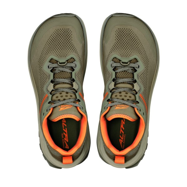 ALTRA OLYMPUS 7 DARK OLIVE TRAIL RUNNING SHOES MEN