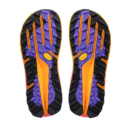 ALTRA OLYMPUS 7 BLACK PURPLE ZAPATILLAS TRAIL MUJER VISTA SUELA,ARISTARUN