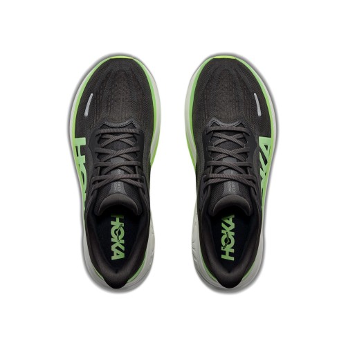 HOKA CLIFTON PRO NEGRO VERDE ZAPATILLAS RUNNING HOMBRE VISTA SUPERIOR,ARISTARUN
