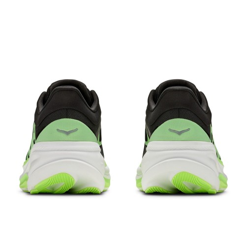 HOKA CLIFTON PRO NEGRO VERDE ZAPATILLAS RUNNING HOMBRE VISTA TRASERA,ARISTARUN