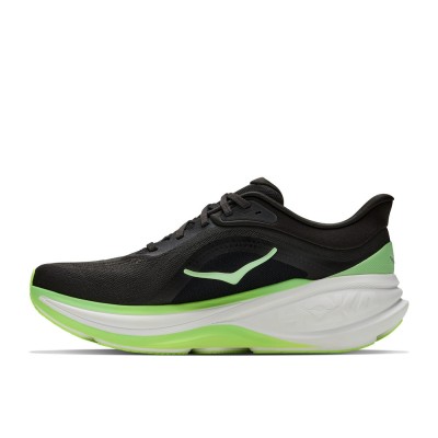 HOKA CLIFTON PRO NEGRO VERDE ZAPATILLAS RUNNING HOMBRE VISTA EXTERIOR,ARISTARUN 2