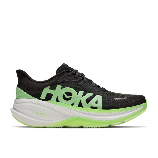 HOKA CLIFTON PRO NEGRO VERDE ZAPATILLAS RUNNING HOMBRE VISTA EXTERIOR,ARISTARUN