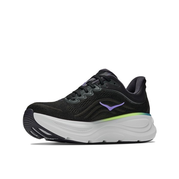 HOKA BONDI 9 BLACK NEON ZAPATILLAS RUNNING HOMBRE VISTA DELANTERA,ARISTARUN