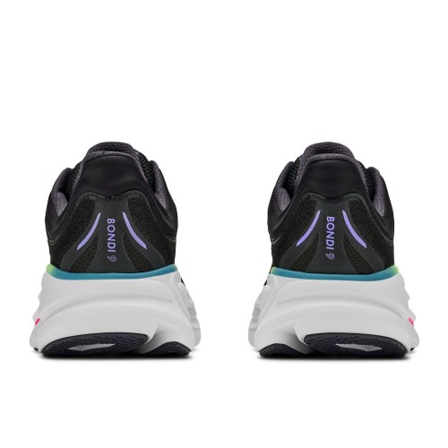 HOKA BONDI 9 BLACK NEON ZAPATILLAS RUNNING HOMBRE VISTA TRASERA,ARISTARUN
