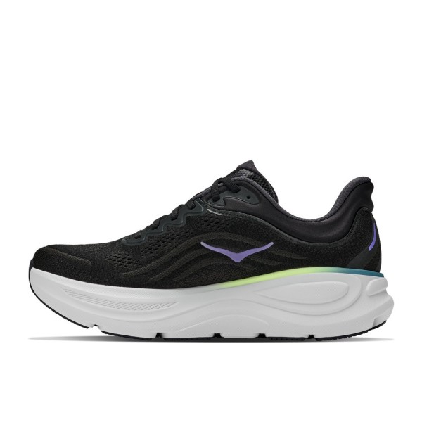 HOKA BONDI 9 BLACK NEON ZAPATILLAS RUNNING HOMBRE VISTA INTERIOR,ARISTARUN