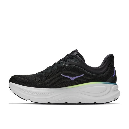 HOKA BONDI 9 BLACK NEON ZAPATILLAS RUNNING HOMBRE VISTA INTERIOR,ARISTARUN