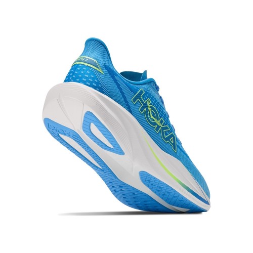 HOKA MACH 7 VIRTUAL BLUE ZAPATILLAS RUNNING HOMBRE VISTA TRASERA,ARISTARUN