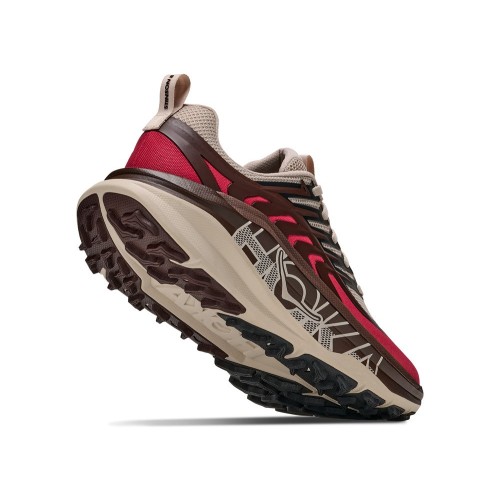 HOKA STINSON 8 ROJO MARRON ZAPATILLAS MIXTAS HOMBRE VISTA TRASERA,ARISTARUN