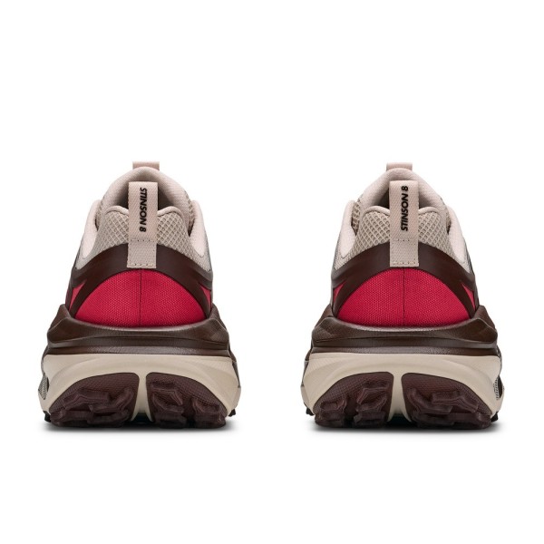 HOKA STINSON 8 ROJO MARRON ZAPATILLAS MIXTAS HOMBRE VISTA ANTERIOR,ARISTARUN