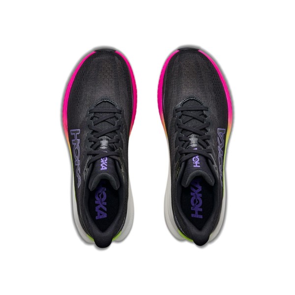 HOKA MACH X 3 BLACK NEON ZAPATILLAS RUNNING HOMBRE VISTA SUPERIOR,ARISTARUN